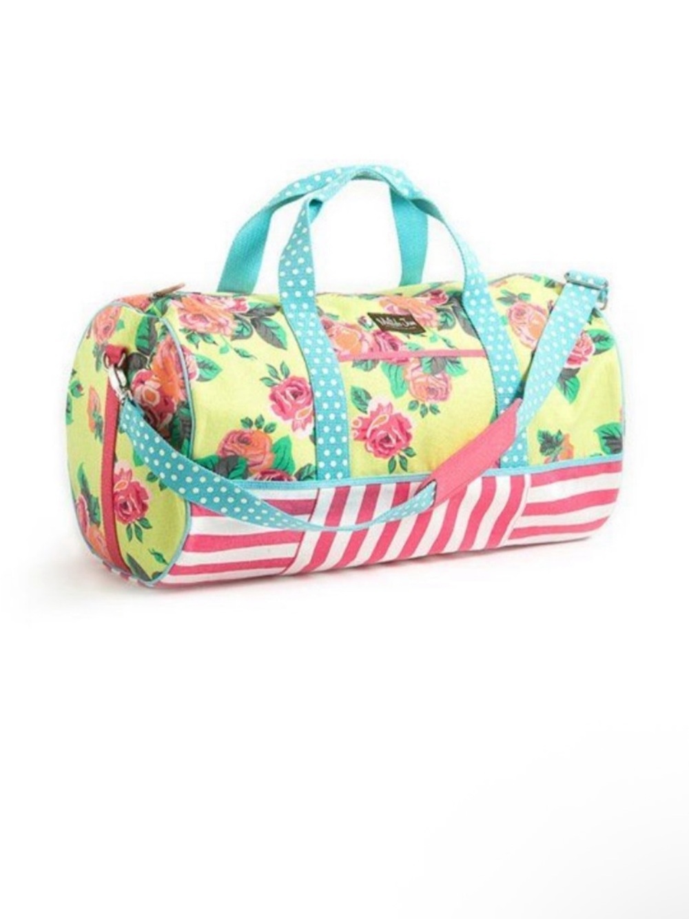 Matilda Jane Coming Up Roses Duffle Travel Bag NWT-Blue/Yellow/Pink-Women OS